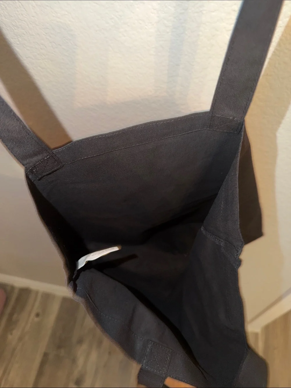 Black Ghost Pattern Canvas Tote Bag - Unbranded